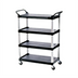 Thumbnail image #1 for Xtra 4-Shelf Open-Side Utility Bus Cart, Black