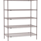 Thumbnail image #1 for Metro Super Erecta SE-1860K4-63-S5 Wire Stationary Starter Wire Shelving Unit, 60"W x 18"D x 63"H, 600 lb. capacity per shelf, 2000 lb. capacity per
