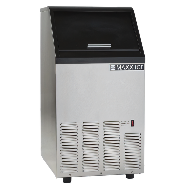 Product image #1 for Maxx Ice Bullet Ice Machine With Bin, 75 lb. per Day, 25 lb. Storage, Air-Cooled, Stainless Steel
