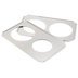 Thumbnail image #1 for Crestware Stainless Steel Steam Table Adapter Plate for 2 Round 7 Qt Inset Pans, 12 x 20 Opening