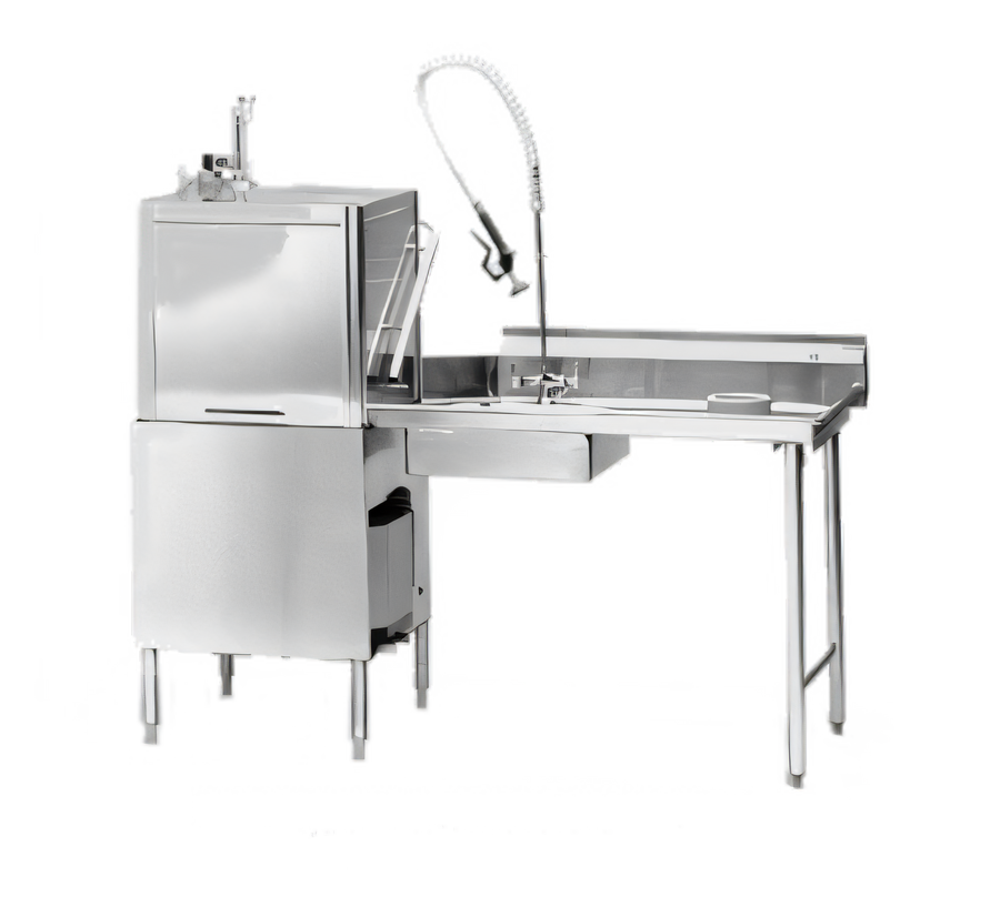Product image #1 for Eagle Group 72-Inch Straight Soiled Dishtable with 20 x 20 x 5-Inch Pre-Rinse Sink, 8-Inch Backsplash, Right-to-Left Operation