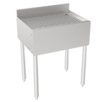 Thumbnail image #1 for Krowne Silver Series 18-GS24 24-Inch Stainless Steel Underbar Drainboard with 3-Inch Backsplash, Freestanding Open Base