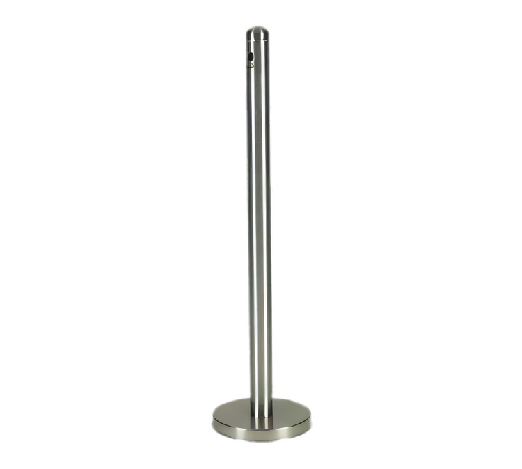 Product image #1 for Securit Free-Standing Smoker Pole Cigarette Receptacle, Brushed Stainless Steel