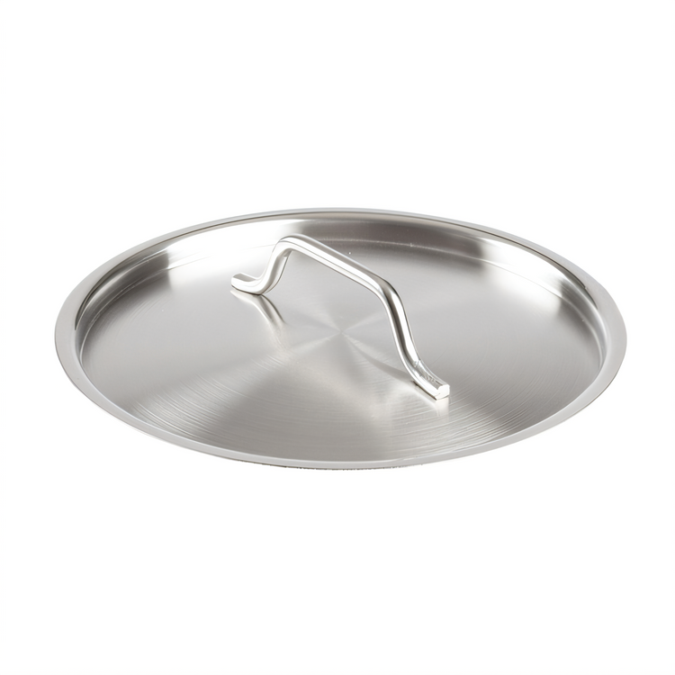 Product image #1 for Winco 8-Inch Round Flat 18/8 Stainless Steel Replacement Pan Cover with Handle
