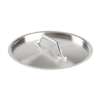 Winco 8-Inch Round Flat 18/8 Stainless Steel Replacement Pan Cover with Handle