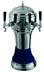 Thumbnail image #1 for Perlick Roma 5-Faucet Glycol-Cooled Countertop Draft Beer Tower with Blue Ceramic Skirt