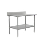 Thumbnail image #1 for John Boos Stallion ST6R5-3024GSK-X 24 x 30-Inch 16-Gauge 300 Series Stainless Steel Work Table with 5-Inch Backsplash, Adjustable Undershelf
