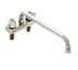 Thumbnail image #1 for Eagle Group Low-Lead Deck-Mount Manual Faucet with 12-Inch Swing Spout, 4-Inch Centers