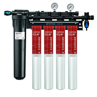 Everpure Coldrink 4-XCLM+ High-Capacity 4-Cartridge Fountain Chloramines Reduction Water Filtration System, 5 Micron