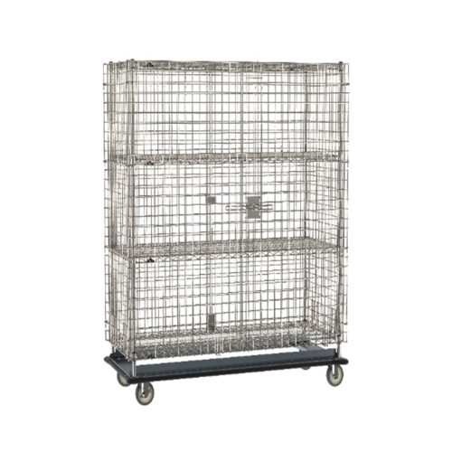 Product image #1 for Super Erecta Heavy-Duty Mobile Stainless Steel Security Unit with 2 Intermediate Shelves