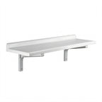 Thumbnail image #2 for Cambro Camshelving® CSWS1448SK480 Wall-Mounted Solid Polypropylene Shelf, 48 x 14 Inches, 2-Inch Molded Backsplash, Speckled Gray