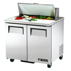 Thumbnail image #1 for True Mfg. - General Foodservice TSSU-36-08-HC 36 3/8-Inch Two-Door Sandwich/Salad Prep Table, 8 Sixth-Size Pans, R290