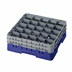 Thumbnail image #2 for Cambro Camrack Full-Size Low-Profile 25-Compartment Glass Rack with 2 Soft Gray Extenders, Navy Blue