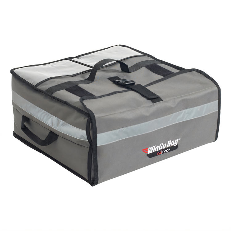 Product image #1 for WinGo Bag Premium Insulated Large Pizza Delivery Bag, Gray, Holds 3 18-Inch Pizza Boxes