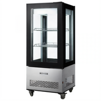 See-Thru Floor Model Refrigerated Display Case, 9.53 Cu. Ft., Bottom-Mount Self-Contained, Stainless Steel, Glass Ends