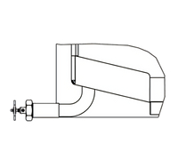 Vulcan 2-Inch Left Front 90° Left Steam Kettle Draw-Off Valve with Strainer