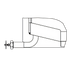Thumbnail image #1 for Vulcan 2-Inch Left Front 90° Left Steam Kettle Draw-Off Valve with Strainer