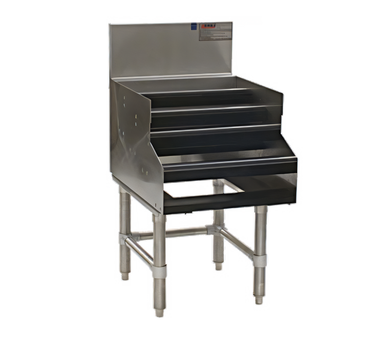 Product image #1 for Spec-Bar 24-Inch Wide Freestanding 4-Step Liquor Bottle Display Unit, Double Speed Rail Alignment