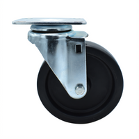 BK Resources 5SBR-1PT-LDP Shelf Casters & Leveling Feet