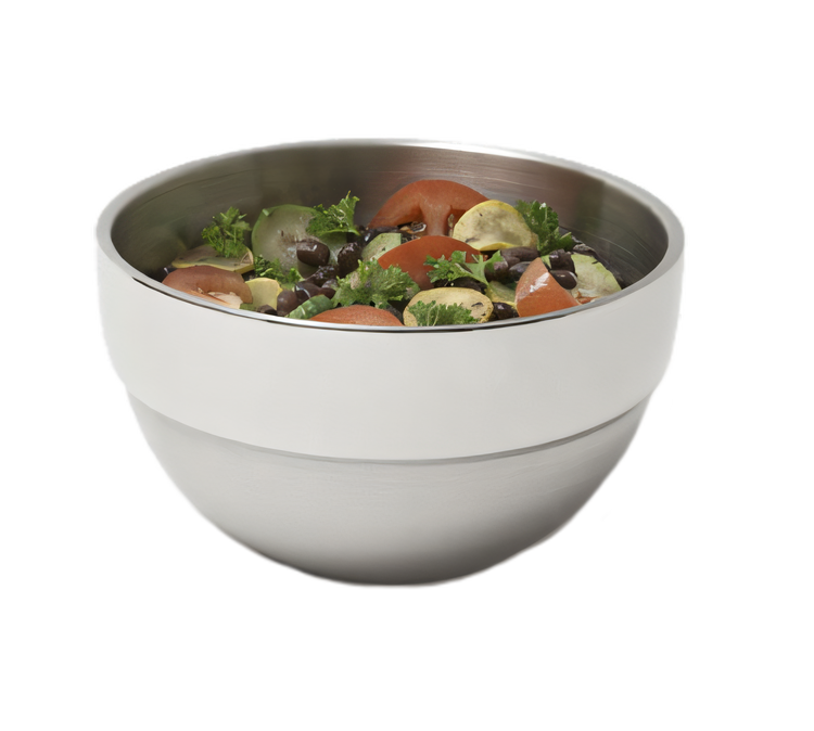 Product image #1 for Vollrath Double Wall Round Stainless Steel Serving Bowl, 1.7 Quart, Mirror/Satin Finish