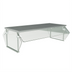 Thumbnail image #1 for Advance Tabco Sleek Shield Self-Service Double-Sided Single-Tier Food Shield with Stainless Steel Shelf, 72 Inch x 40 Inch