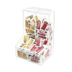 Thumbnail image #1 for Cal-Mil Classic 925 2-Bin Clear Acrylic Packet Dispenser, 8-1/2" x 4" x 12"H