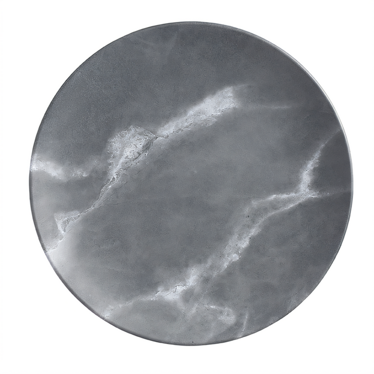 Product image #1 for American Metalcraft 9-Inch Round Coupe Melamine Plate, Matte Marble Gray