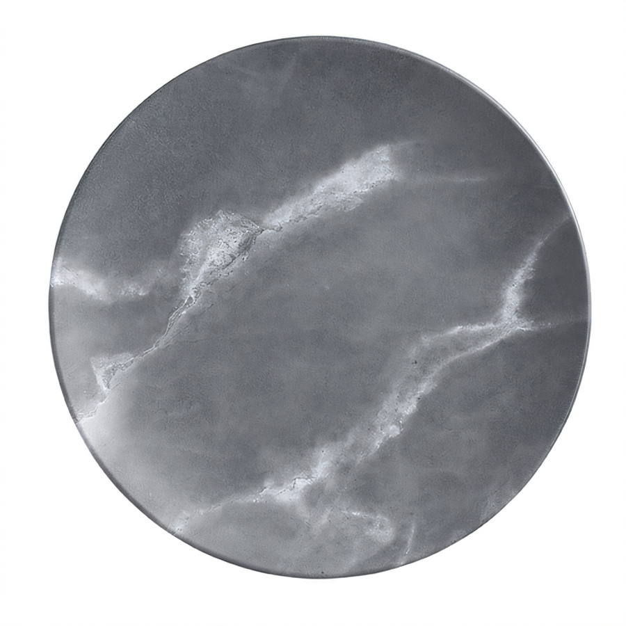 Product image #1 for American Metalcraft 9-Inch Round Coupe Melamine Plate, Matte Marble Gray