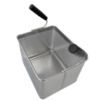 Thumbnail image #1 for Omcan USA Trento 49150 Rectangular Half-Size Pasta Cooker Basket with Two Handles