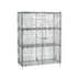 Thumbnail image #1 for Metro Super Erecta Stationary Security Cage with 2 EZ-ADD Intermediate Shelves, Chrome Plated, 62-1/2