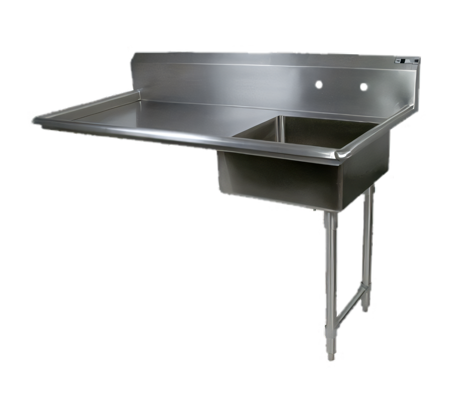 Product image #1 for John Boos 60-Inch Undercounter Straight Soiled Dishtable with Right-To-Left Operation and 20-Inch Pre-Rinse Sink