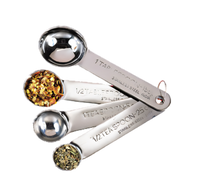 American Metalcraft 4-Piece Heavy-Duty Stainless Steel Measuring Spoon Set