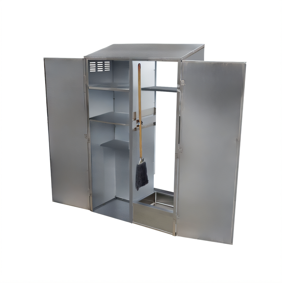Product image #1 for Stainless Steel Janitor Cabinet with Right Mop Sink, 50-1/4" W x 22-5/8" D x 84" H