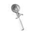 Thumbnail image #1 for Crestware #6 Thumb Press Disher, 4-5 Ounce, White Handle, 18/8 Stainless Steel