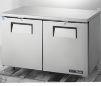 True 48 3/8-Inch Wide Two-Door Undercounter Refrigerator with Solid Doors and R290 Refrigeration