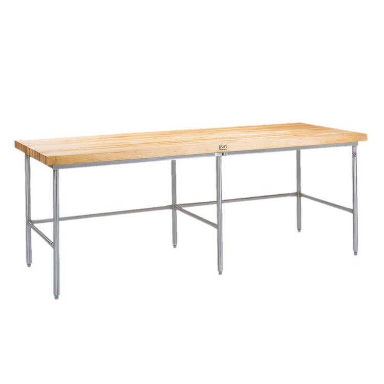Product image #1 for John Boos Stainless Steel Baker's Table Frame for 108 x 60 Inch Top, Without Bin Stops
