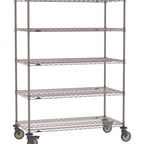 Thumbnail image #1 for Metro Super Erecta SE-2142K4-68-M5 Mobile Wire Shelving Unit, 42"W x 21"D x 68"H, 900 lbs per unit, evenly distributed1" shelf adjustment, (5) wire