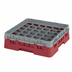 Thumbnail image #2 for Cambro Camrack Full Size 36-Compartment Glass Rack with Soft Gray Extender, Cranberry