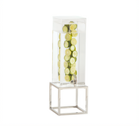 Milo Square Open Frame Infusion Beverage Dispenser, 3-Gallon, Chrome Plate Finish