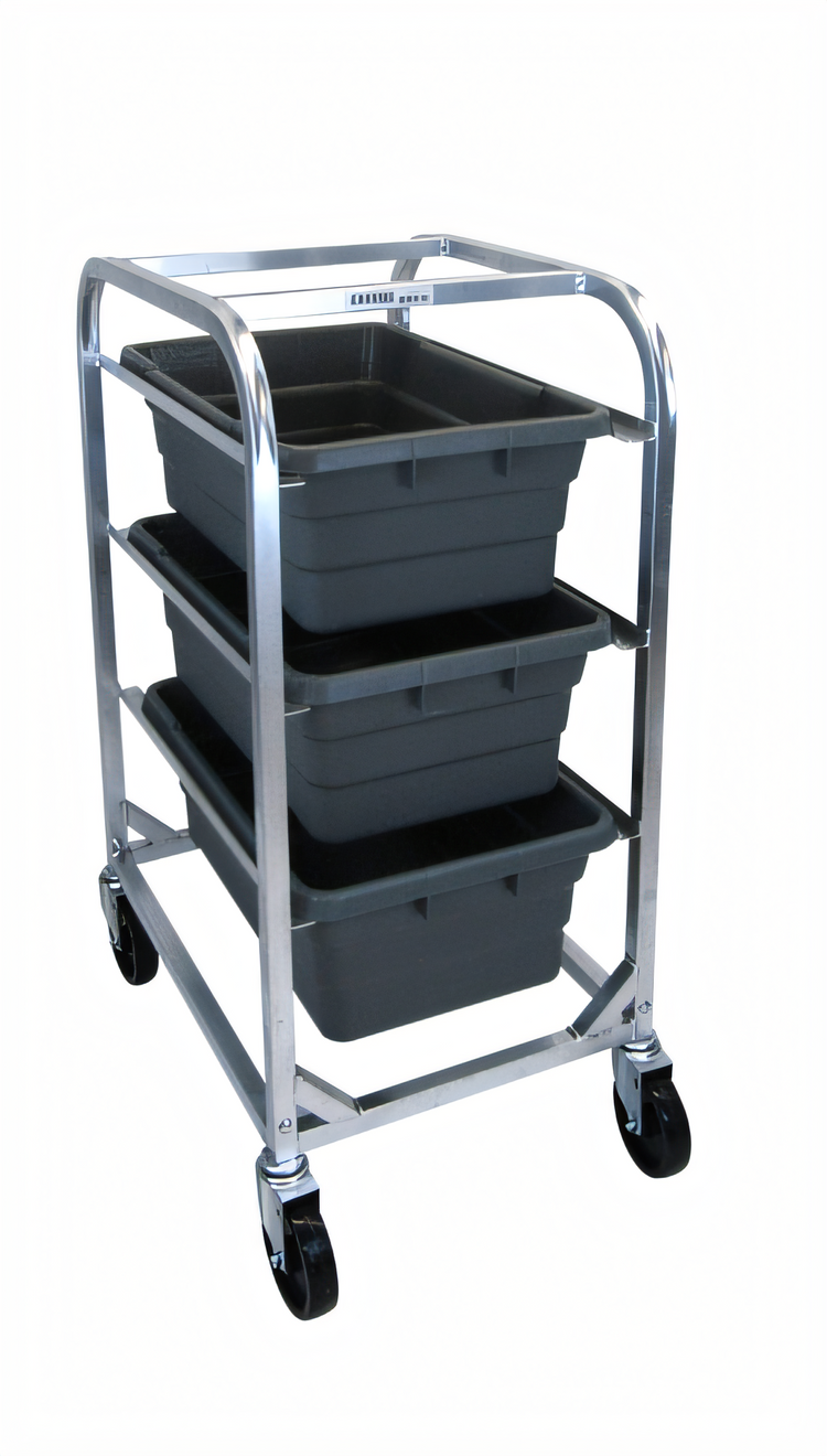 Product image #2 for Channel Heavy-Duty All-Welded Aluminum End-Load 3-Lug Rack with Casters