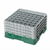Thumbnail image #2 for Cambro Camrack Full Size 49-Compartment Glass Rack with 4 Soft Gray Extenders, Sherwood Green