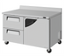 Thumbnail image #1 for Turbo Air Super Deluxe 2-Section Worktop Freezer with 1 Door and 2 Drawers, 48-1/4 Inch Wide, Rear-Mounted Self-Contained