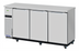 Thumbnail image #1 for Turbo Air TBB-24-72SSD-N6 Super Deluxe Narrow 3-Section Back Bar Cooler, 3 Solid Doors, Self-Contained Side-Mount