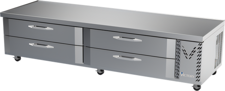 Product image #1 for Victory CBF96HC 96"W Two-Section Chef Base Freezer with V-Core™ Cooling
