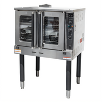 Black Diamond Full Size Natural Gas Commercial Convection Oven with 5 Racks and Double-Pane Thermal Glass Windows