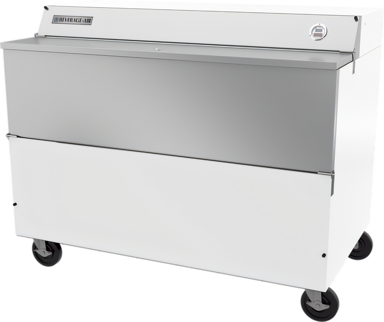 Product image #1 for Beverage-Air SMF58HC-1-W-02 58-Inch Single Access Forced Air School Milk Cooler, 24 Cu. Ft., White Exterior/Stainless Interior