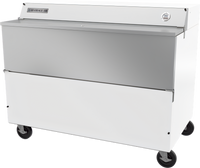 Beverage-Air SMF58HC-1-W-02 58-Inch Single Access Forced Air School Milk Cooler, 24 Cu. Ft., White Exterior/Stainless Interior