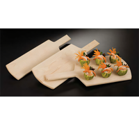 Rectangular Solid Maple Wood Serving Board with Handle, 12-1/2 x 6-1/2 Inches