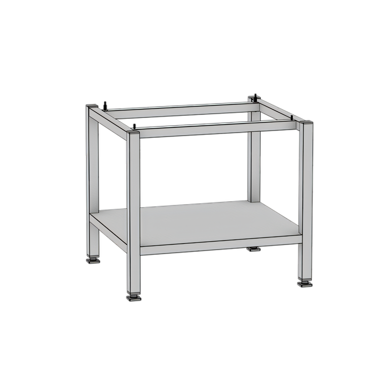 Product image #1 for RATIONAL Combi-Duo XS Stationary Oven Stand for XS on XS, Stainless Steel Open Base