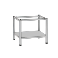 RATIONAL Combi-Duo XS Stationary Oven Stand for XS on XS, Stainless Steel Open Base